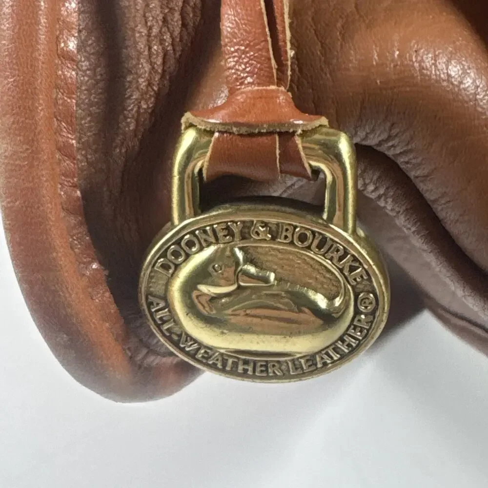 Dooney & Bourke Leather Messenger Surrey Cross Body Bag Brown